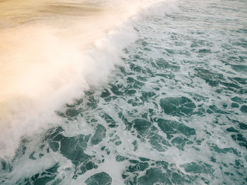 High angle view of sea waves