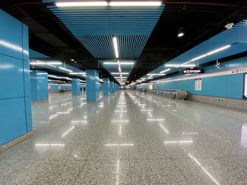 View of empty subway station