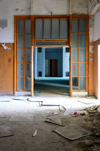 Interior of abandoned building