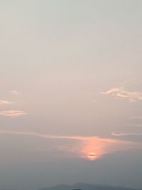 Low angle view of sky during sunset