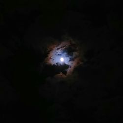 Low angle view of moon in sky