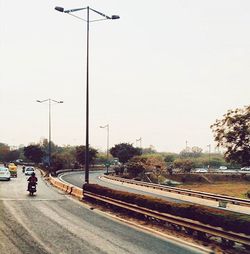 View of road against clear sky