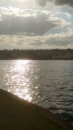 Reflection of clouds in lake