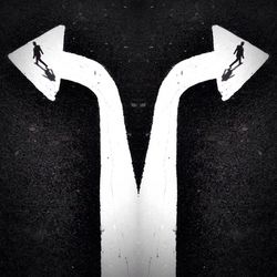 Road marking on road