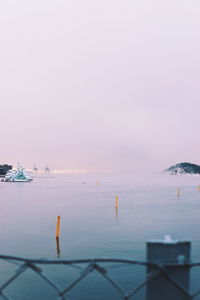 Foggy winter landscape in oslo