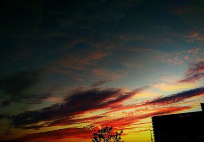 Low angle view of sky at sunset