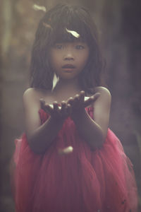 Close-up portrait of a girl