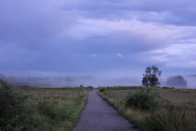 Scenic view of landscape against cloudy sky