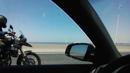 View of cars on road