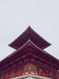 Low angle view of built structure against clear sky