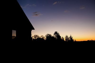 Silhouette of trees at sunset