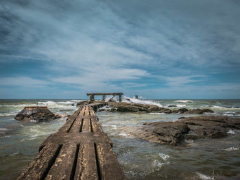 Scenic view of sea against sky