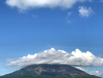 Low angle view of mountain against sky