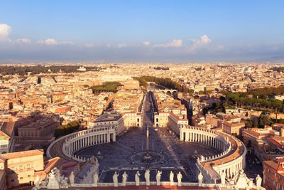 Rome city from st. peter's basilica