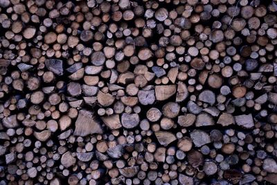 Full frame shot of logs