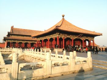 Gazebo in front of building