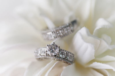 Close-up of wedding rings