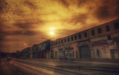 View of cloudy sky at sunset