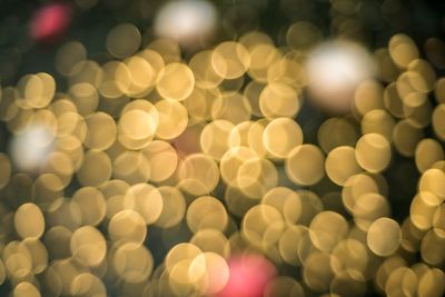 Defocused image of illuminated lights