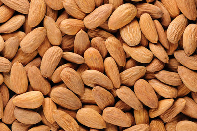 Full frame shot of almonds