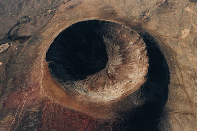 High angle view of rock