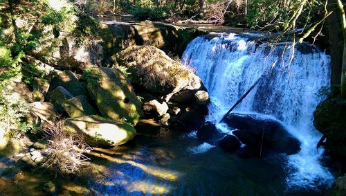 Close-up of waterfall