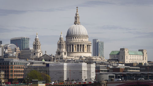 View of cathedral against sky in city