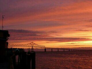 Scenic view of cloudy sky at sunset