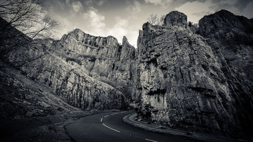 Road passing through mountains