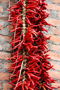 Close-up of red chili peppers