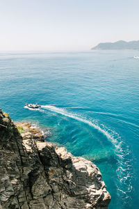 High angle view of sea against sky