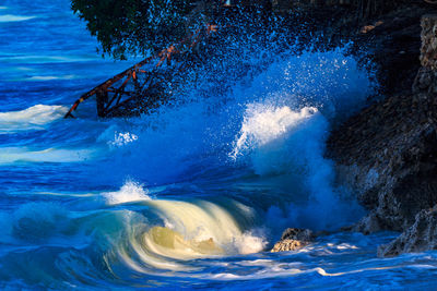 View of waves in sea