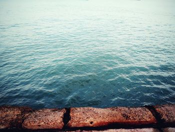 Close-up of water against sky