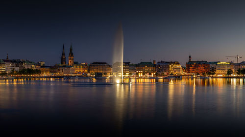 The binnenalster in the centre of hamburg