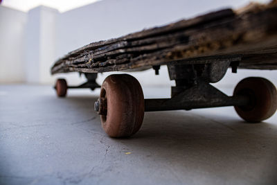 Old and worn out skateboard.  broken dreams