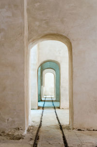 Empty corridor of building