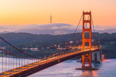 View of suspension bridge