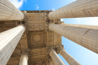 Low angle view of historical building against sky