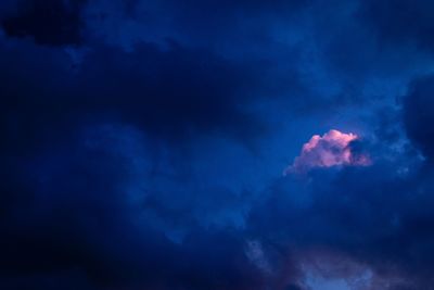Low angle view of storm clouds in sky
