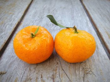 Close-up of orange on table