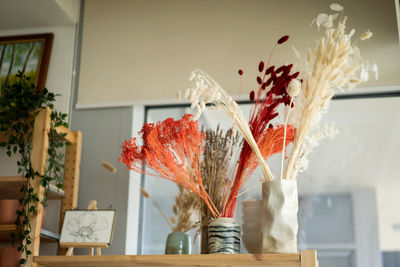 Close-up of decoration on table at home