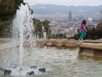 Tourists at riverbank