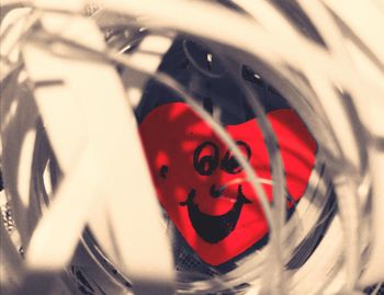 Close-up of red object