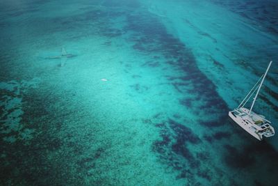 High angle view of sea