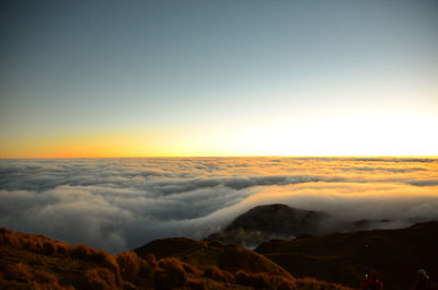 Scenic view of cloudscape during sunset