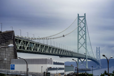 Low angle view of bridge against sky