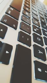 Close-up of computer keyboard