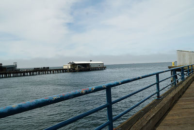 Pier over sea against sky