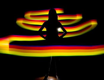 Light painting at night