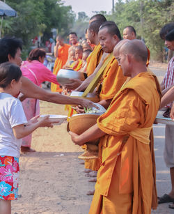 People in traditional temple